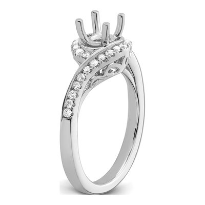 14K White Gold Lab-Grown Diamond Engagement Ring Semi-Mount – view 7
