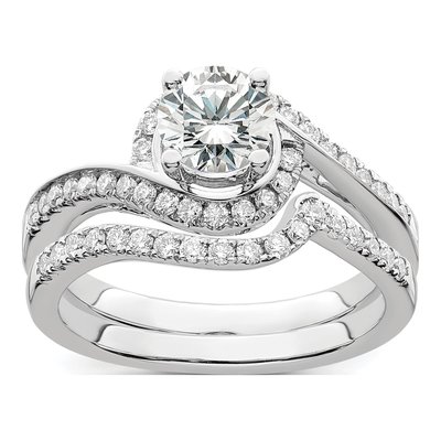 14K White Gold Lab-Grown Diamond Engagement Ring Semi-Mount – view 8