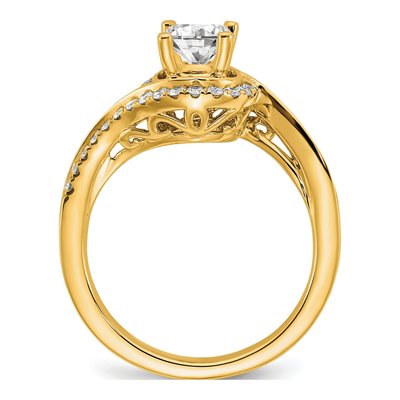 14K Yellow Gold Lab-Grown Diamond Engagement Ring Semi-Mount – view 4