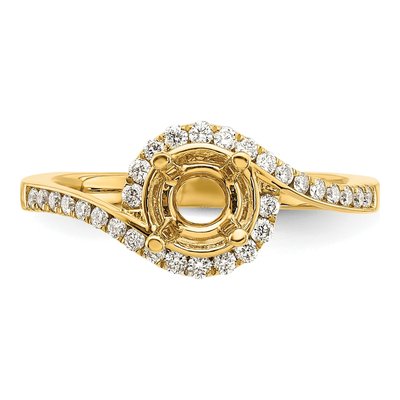 14K Yellow Gold Lab-Grown Diamond Engagement Ring Semi-Mount – view 6