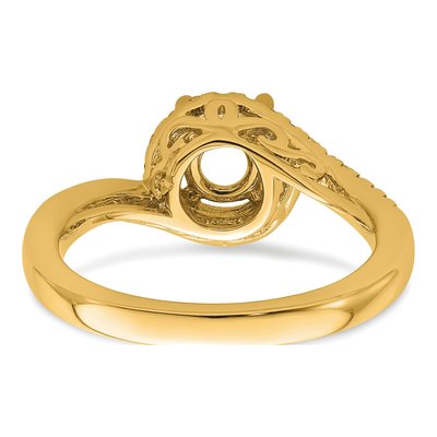 14K Yellow Gold Lab-Grown Diamond Engagement Ring Semi-Mount – view 7