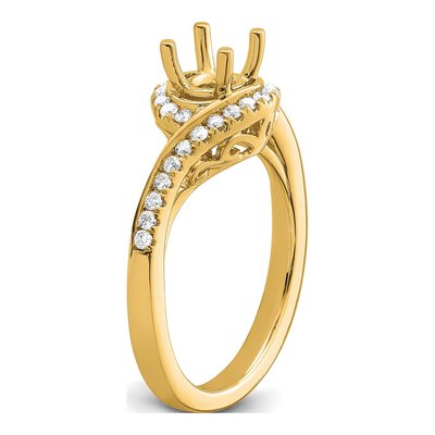 14K Yellow Gold Lab-Grown Diamond Engagement Ring Semi-Mount – view 8