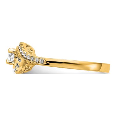 14K Yellow Gold Diamond By-Pass Engagement Ring Semi-Mount – view 4