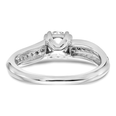 14K White Gold Diamond By-Pass Engagement Ring Semi-Mount – view 5