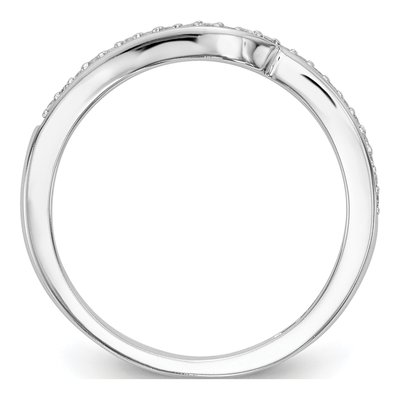10K White Gold 1/10 ct tw Lab-Grown Diamond Wedding Band – view 3