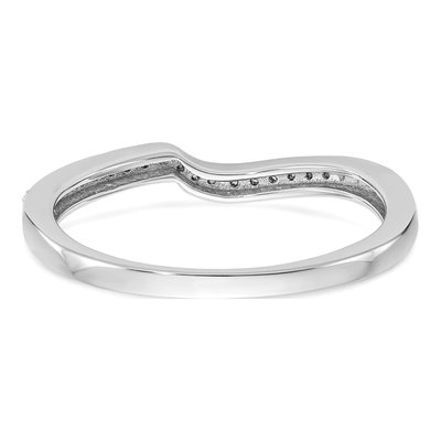 10K White Gold 1/10 ct tw Lab-Grown Diamond Wedding Band – view 6