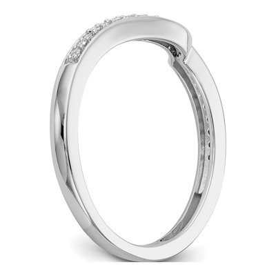 10K White Gold 1/10 ct tw Lab-Grown Diamond Wedding Band – view 7