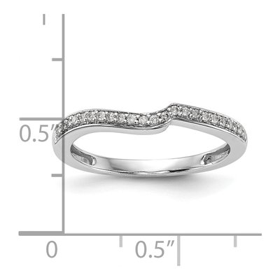 10K White Gold 1/10 ct tw Lab-Grown Diamond Wedding Band – view 8