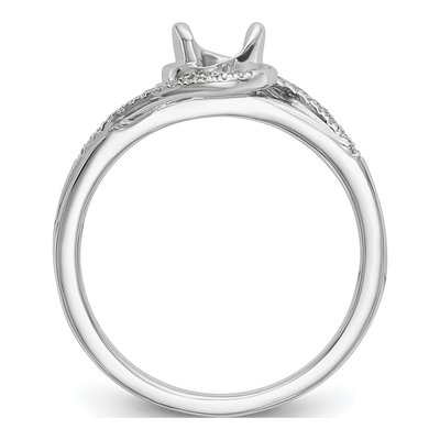 14K White Gold Diamond Engagement Ring Semi-Mount – view 2