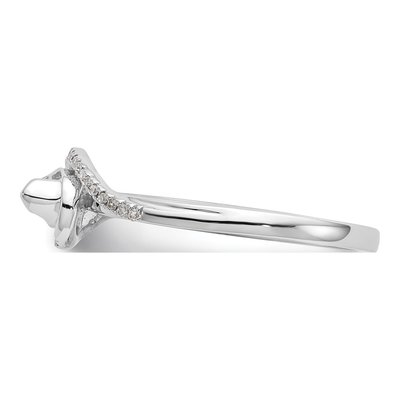 14K White Gold Diamond Engagement Ring Semi-Mount – view 3