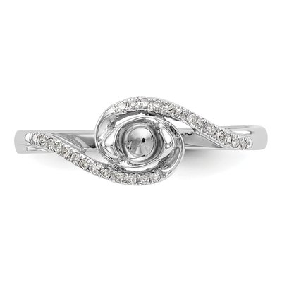 14K White Gold Diamond Engagement Ring Semi-Mount – view 4
