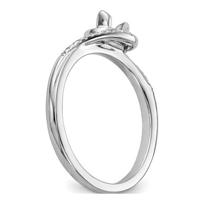14K White Gold Diamond Engagement Ring Semi-Mount – view 6