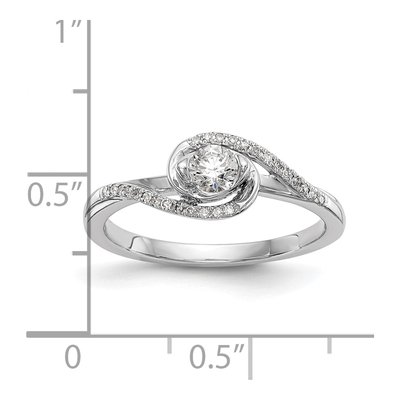 14K White Gold Diamond Engagement Ring Semi-Mount – view 7