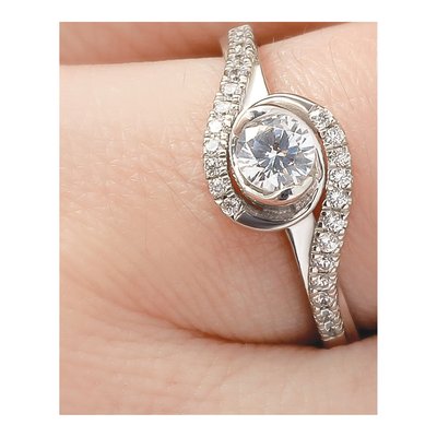 14K White Gold Diamond Engagement Ring Semi-Mount – view 8