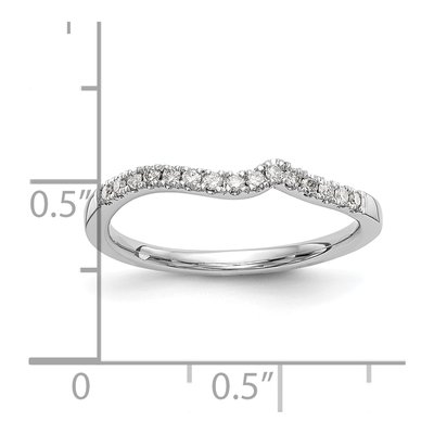14K White Gold 1/6 ct tw Diamond Wedding Band – view 7