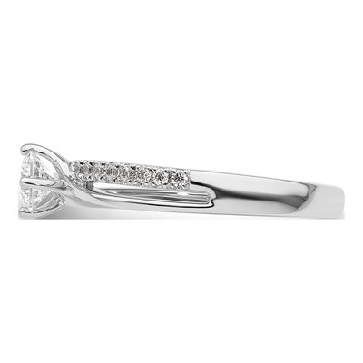 14K White Gold Diamond Bypass Engagement Ring Semi-Mount – view 4