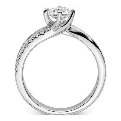 14K White Gold Diamond Engagement Ring Semi-Mount – view 3