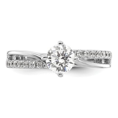 14K White Gold Diamond Engagement Ring Semi-Mount – view 5