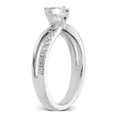 14K White Gold Diamond Engagement Ring Semi-Mount – view 7