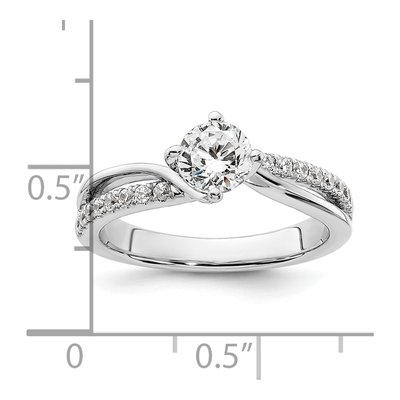14K White Gold Diamond Engagement Ring Semi-Mount – view 8