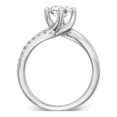 14K White Gold Diamond Engagement Ring Semi-Mount – view 2