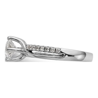 14K White Gold Diamond Engagement Ring Semi-Mount – view 3