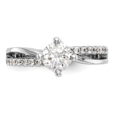 14K White Gold Diamond Engagement Ring Semi-Mount – view 4