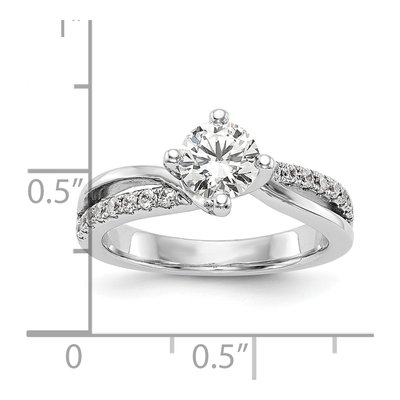 14K White Gold Diamond Engagement Ring Semi-Mount – view 6