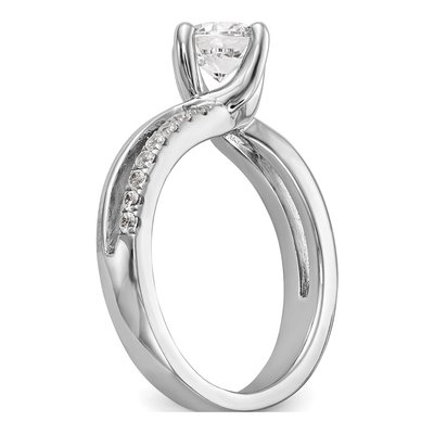 14K White Gold Diamond Engagement Ring Semi-Mount – view 7