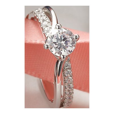 14K White Gold Diamond Engagement Ring Semi-Mount – view 8