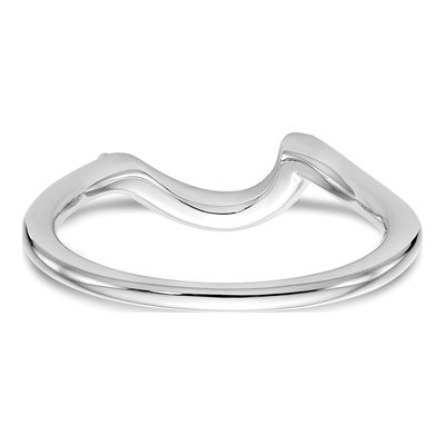 14K White Gold 1/10 ct tw Diamond Contoured Wedding Band – view 6