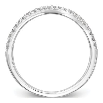 14K White Gold 1/5 ct tw Diamond Contoured Wedding Band – view 3