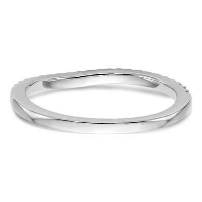 14K White Gold 1/5 ct tw Diamond Contoured Wedding Band – view 6