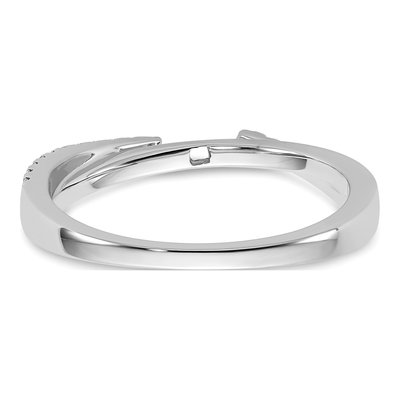 14K White Gold Diamond By-Pass Engagement Ring Semi-Mount – view 5