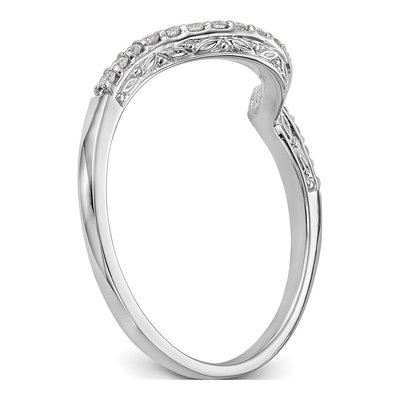 14K White Gold 1/6 ct tw Diamond Wedding Band – view 5