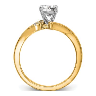 14K Yellow Gold By-Pass Engagement Engagement Ring Semi-Mount – view 2