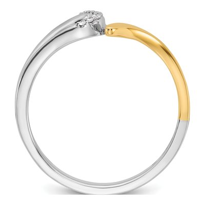 14K Two-Tone Gold Diamond Engagement Engagement Ring Semi-Mount – view 2