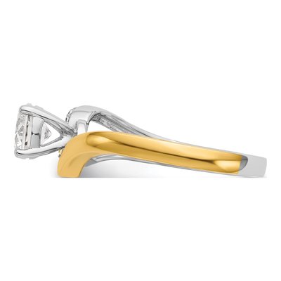 14K Two-Tone Gold Diamond Engagement Engagement Ring Semi-Mount – view 3