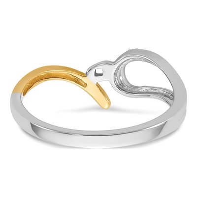 14K Two-Tone Gold Diamond Engagement Engagement Ring Semi-Mount – view 5