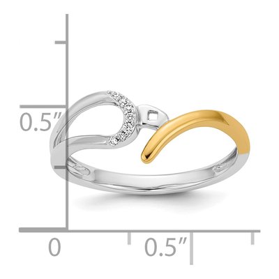 14K Two-Tone Gold Diamond Engagement Engagement Ring Semi-Mount – view 7