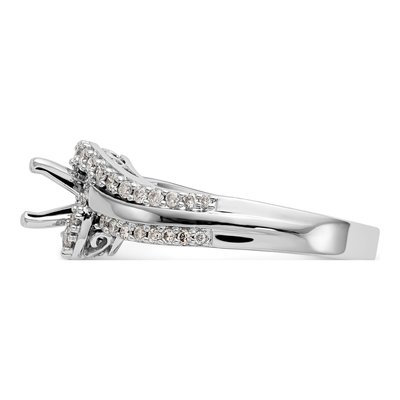 14K Two-Tone Gold Diamond Engagement Engagement Ring Semi-Mount – view 3
