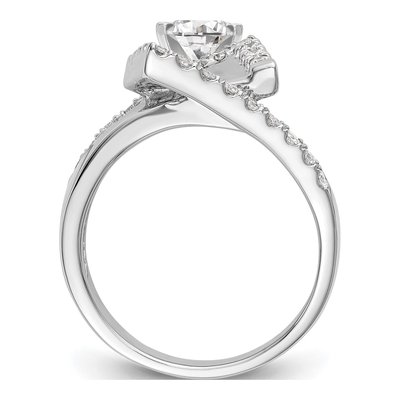 14K White Gold Lab-Grown Diamond Engagement Engagement Ring Semi-Mount – view 2