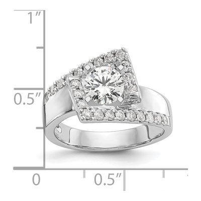 14K White Gold Lab-Grown Diamond Engagement Engagement Ring Semi-Mount – view 3