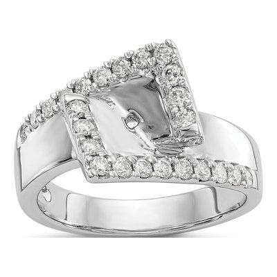 14K White Gold Lab-Grown Diamond Engagement Engagement Ring Semi-Mount – view 8