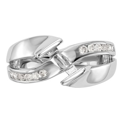 14K White Gold Lab-Grown Diamond Pet Engagement Engagement Ring Semi-Mount – view 5