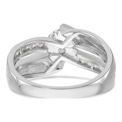 14K White Gold Lab-Grown Diamond Pet Engagement Engagement Ring Semi-Mount – view 6