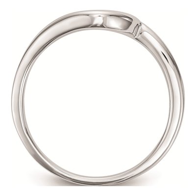 14K White Gold Contoured Wedding Band – view 3