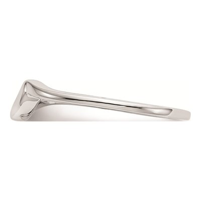 14K White Gold Contoured Wedding Band – view 4
