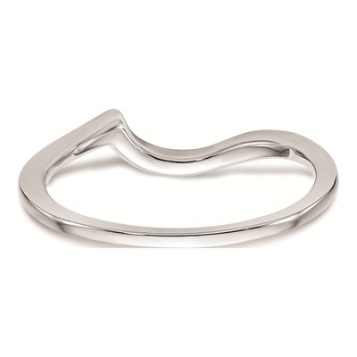 14K White Gold Contoured Wedding Band – view 6
