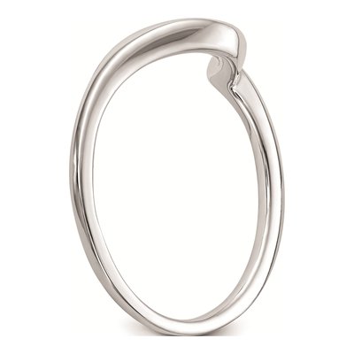 14K White Gold Contoured Wedding Band – view 7